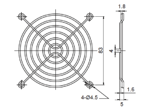 Metal Fan Guard 92mm F1052