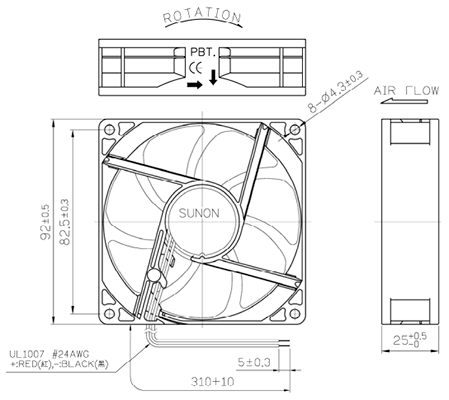 Cooling Fan Maglev Bearing 92mm 24VDC F1154