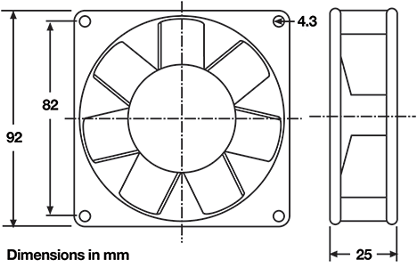 Cooling Fan Maglev Bearing 92mm 240VAC F1158A