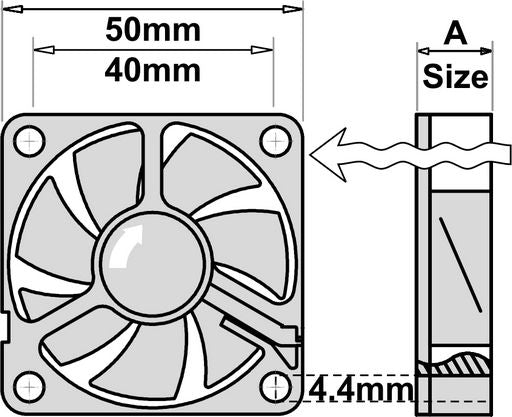 Fan 50x50x15mm FAN5015C12M