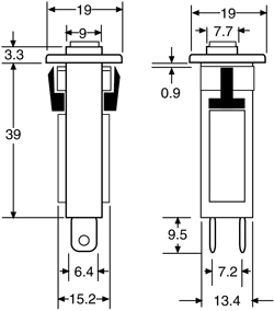 Circuit Breaker 10A Flush Mount S5560