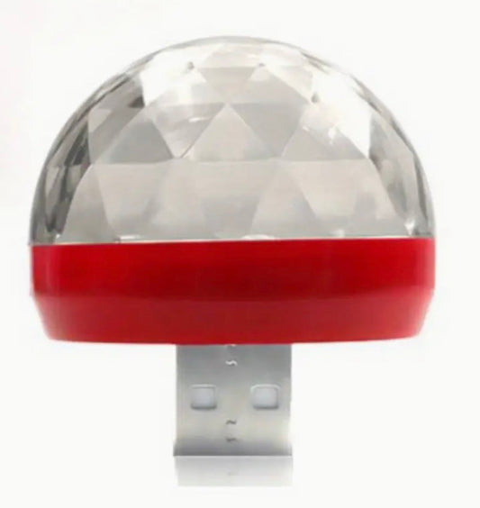 Light USB Mini Disco Ball Red GV46085