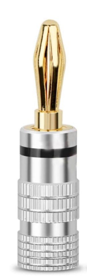 Banana Plug 24k Gold Plated Screw Black LX197063/B