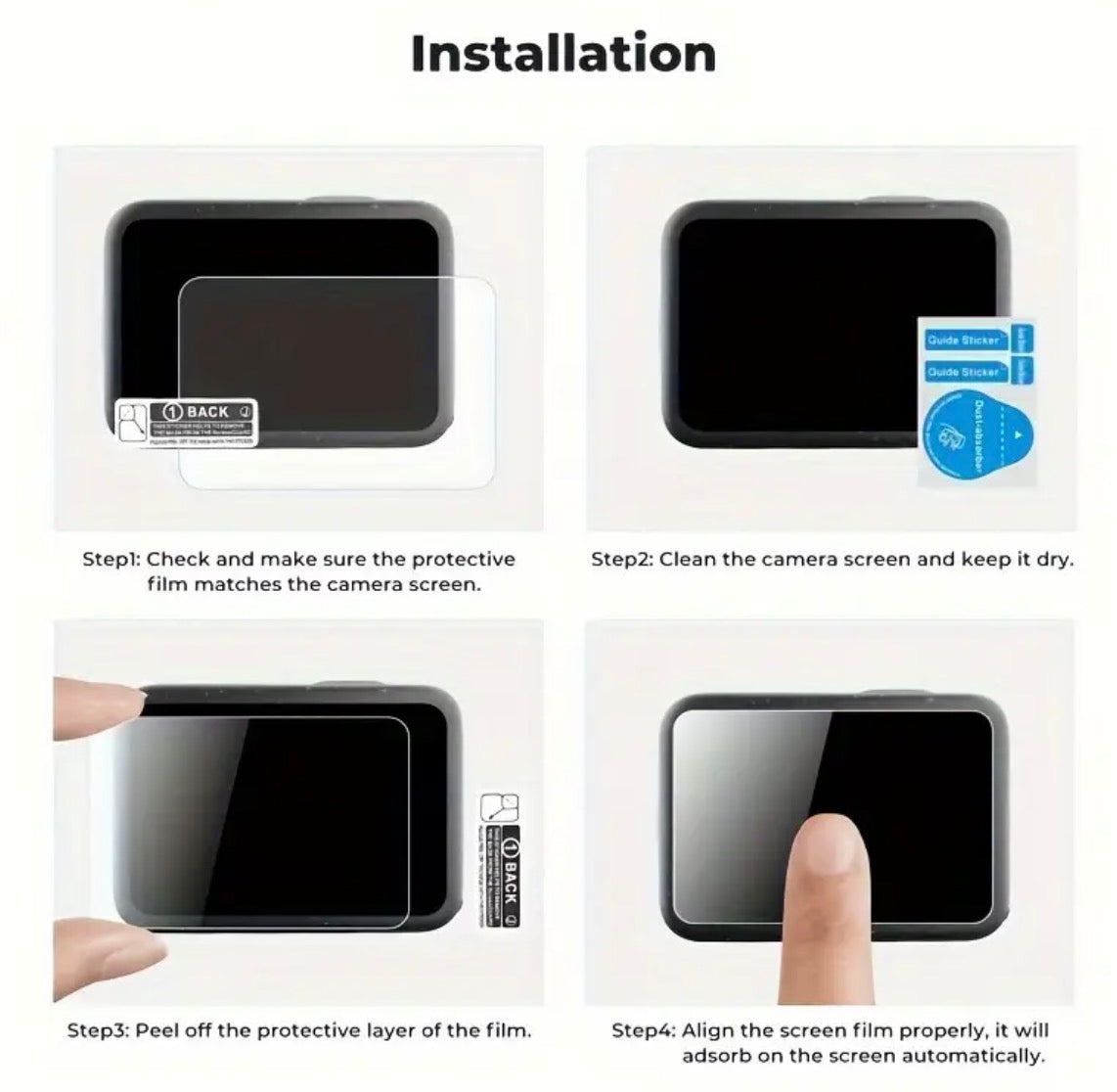 Gopro Hero Screen Protector Tempered Glass 13/12/11/10/9 3pc WE204090