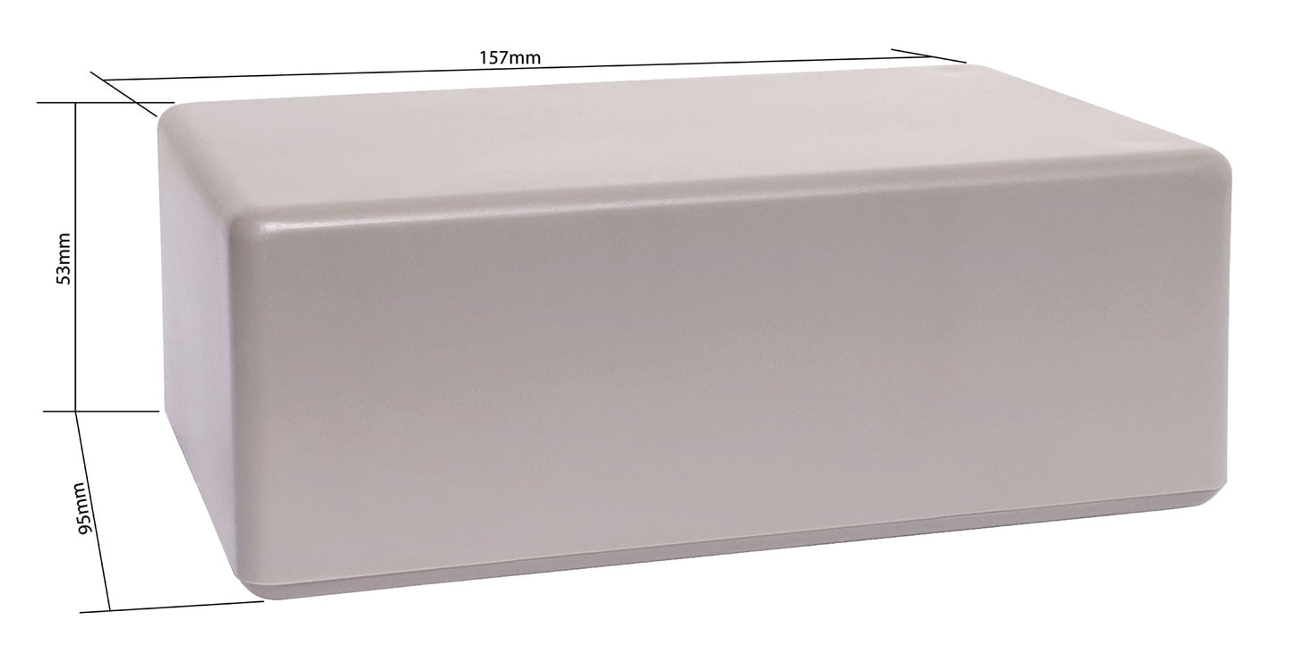 Enclosures & Boxes UB1 (157Lx95Wx53Hmm) ABS Jiffy Box Grey H0151