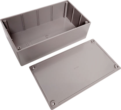 Enclosures & Boxes UB2 (197Lx112Wx63Hmm) ABS Jiffy Box Grey H0152