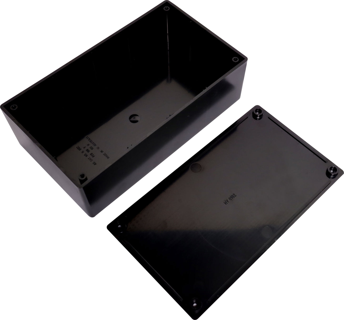 Enclosures & Boxes UB2 (197Lx112Wx63Hmm) ABS Jiffy Box Black H0202