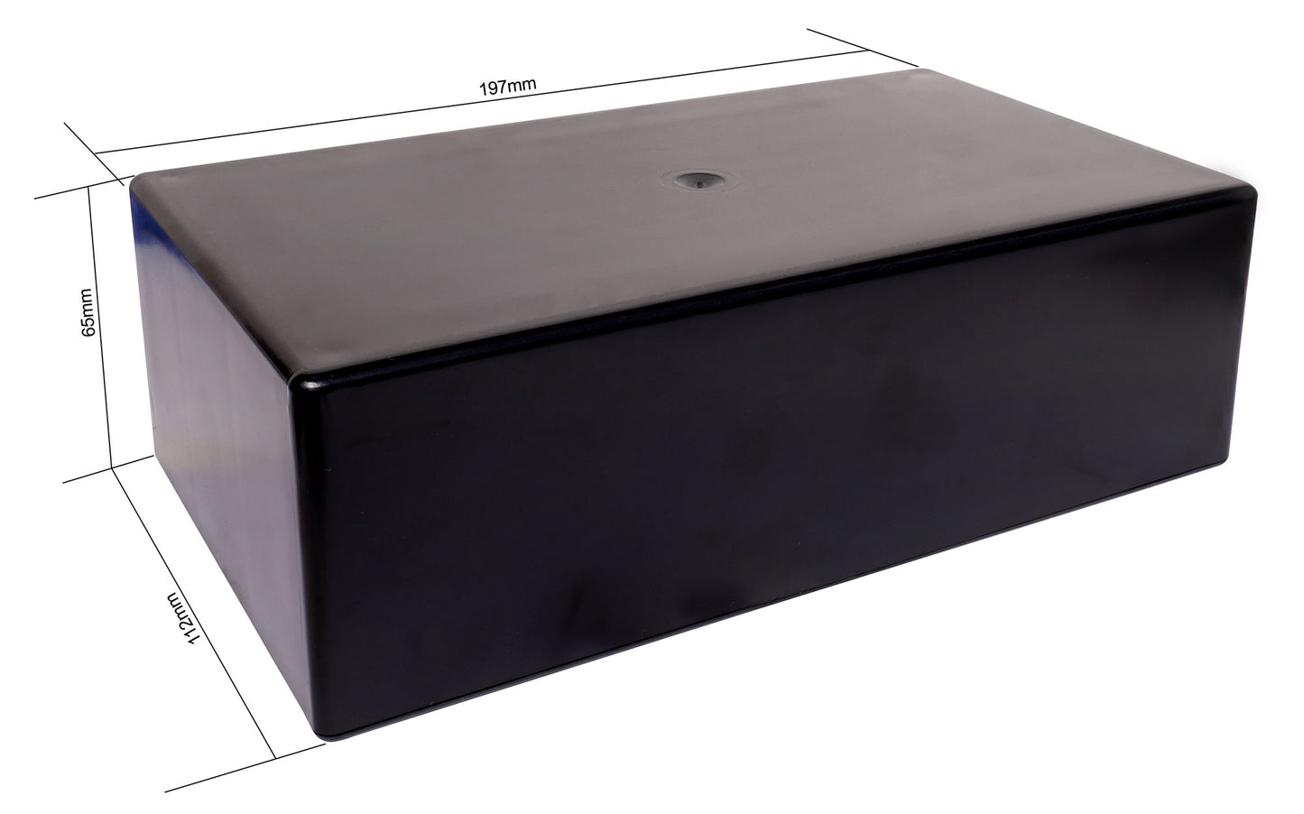 Enclosures & Boxes UB2 (197Lx112Wx63Hmm) ABS Jiffy Box Black H0202