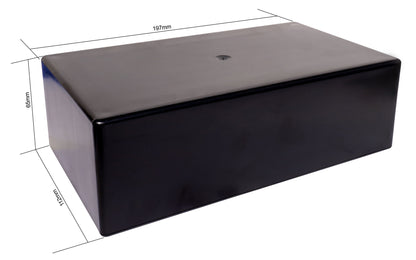 Enclosures & Boxes UB2 (197Lx112Wx63Hmm) ABS Jiffy Box Black H0202