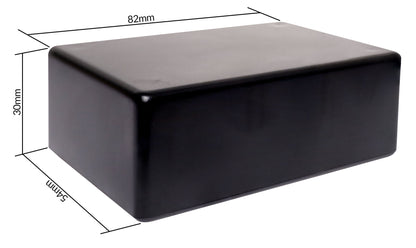 Enclosures & Boxes UB5 (82Lx54Wx30Hmm) ABS Jiffy Box Black H0205