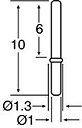 Matrix Pins 1.0mm Pk 100 H0804A