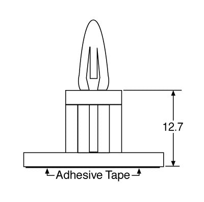 Spacers & Mounts 12.7mm Self Adhesive PCB Support Pk 100 H1410