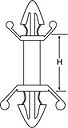 Spacers & Mounts 12.7mm PCB Support Pk 1000 H1447