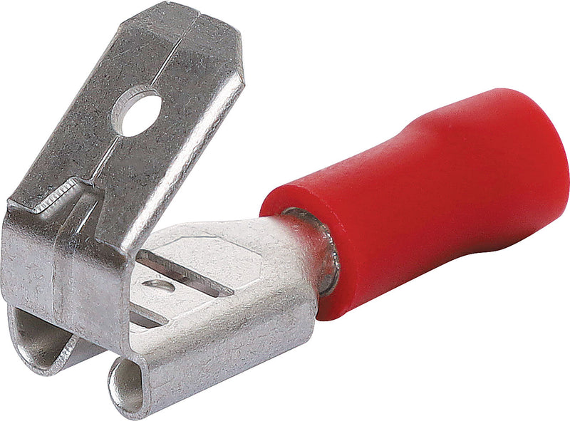 Spade+Tab Crimp Female 6.3mm Red Pk 10 H2011B