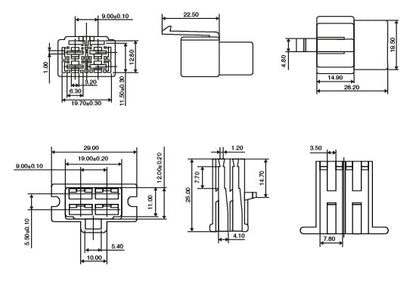 DC Power Connectors 4 Way 15A Male And Female Inline Connector H2311