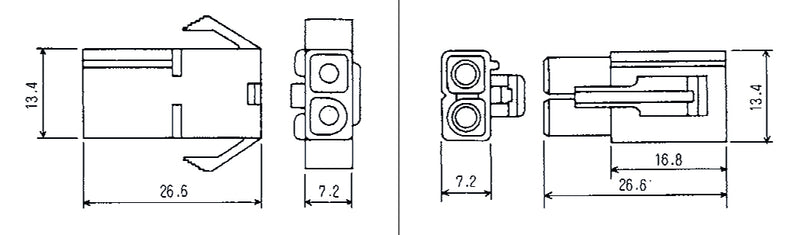 Inline Connector 2 Way 15A Male And Female H2319