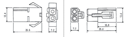 DC Power Connectors 2 Way 15A Male And Female Inline Connector H2319