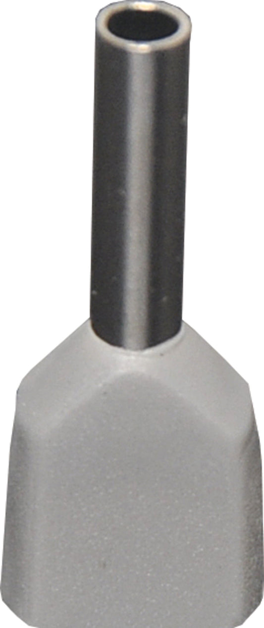Crimps & Lugs Grey 2x0.75mm Ferrule Terminals Pk 1000