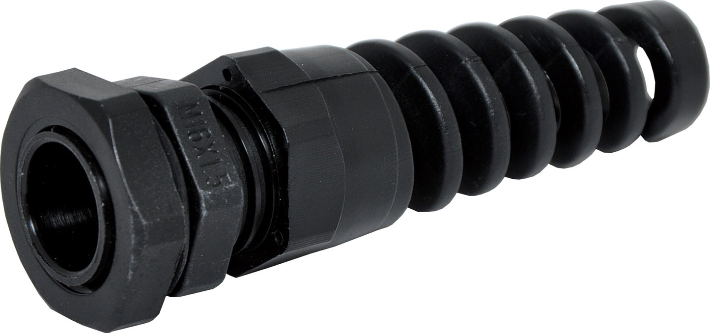 Cable Gland 4-8mm Black IP68 Strain Relief Nylon H4403A