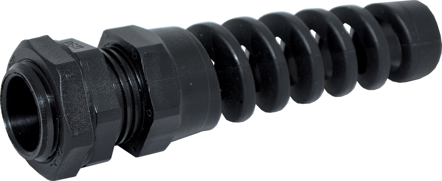 Cable Gland 5-10mm Black IP68 PG11 Strain Relief Nylon H4405
