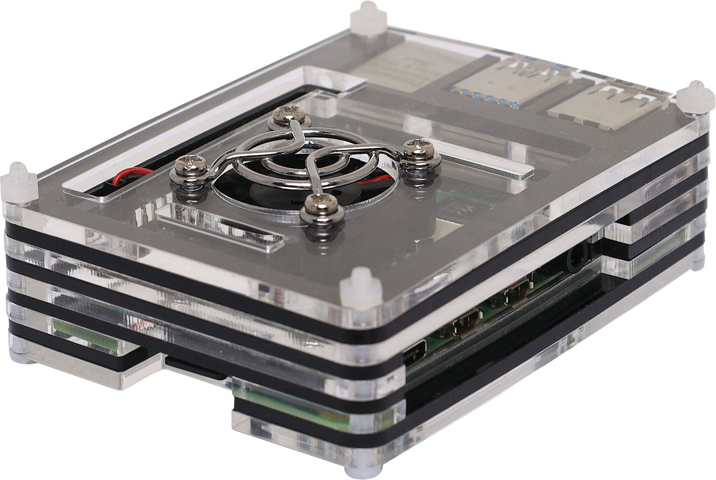 Raspberry Pi Acrylic Raspberry Pi 4 Case with Cooling Fan H8958