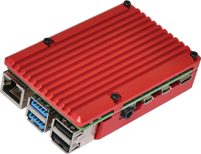 Red Dual Fan Armour Case To Suit Raspberry Pi 4 H8959