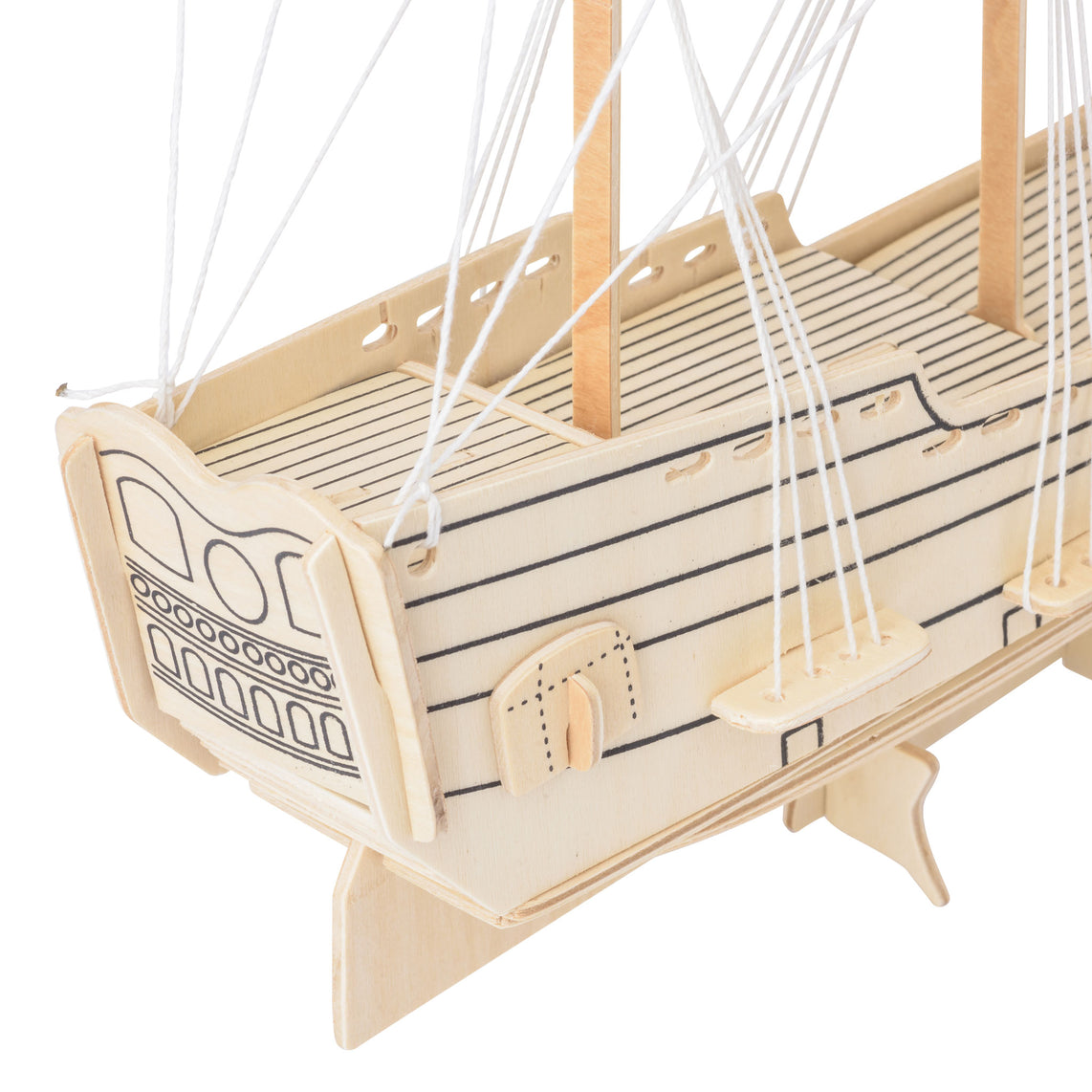 Hms Endeavour Wood Ship Build Kit Hj-1026