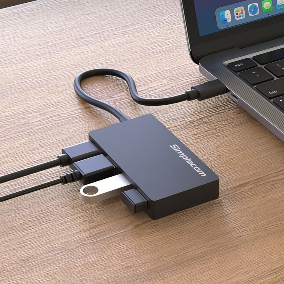 Simplecom Superspeed USB-A 4 Port USB3.2 Hub HXSI-CH352