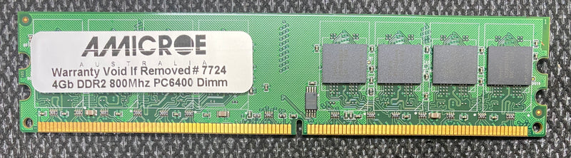 Amicroe 4Gb DDR2 800Mhz PC6400 Dimm Ram AMI4GBSD6400