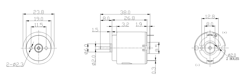 Robotics 4.5V Low Torque F260 Hobby Motor J0026