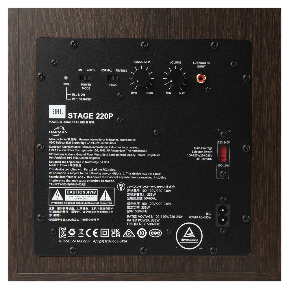 JBL Stage 2 220P Subwoofer 12in Black STAGE2220PBLK
