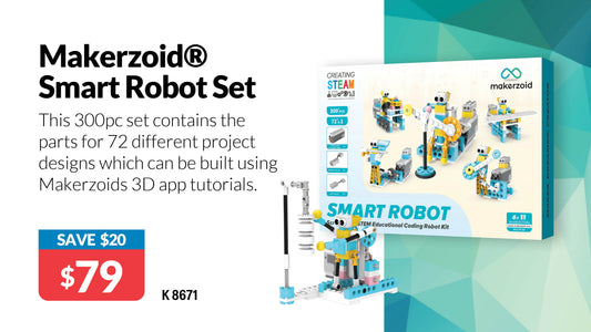Educational Electronics Makerzoid Smart Robot Set 72 In 1 Learning Kit K8671