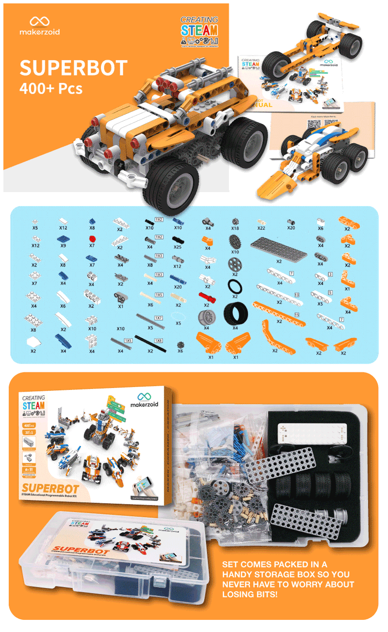 Makerzoid Superbot Set 26 In 1 Learning Kit K8670