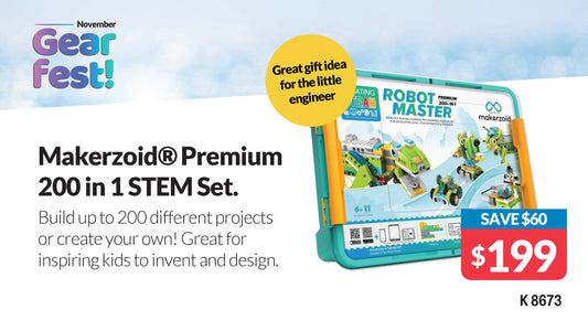 Educational Electronics Makerzoid Robot Master Premium Set 200 In 1 Learning Kit K8673