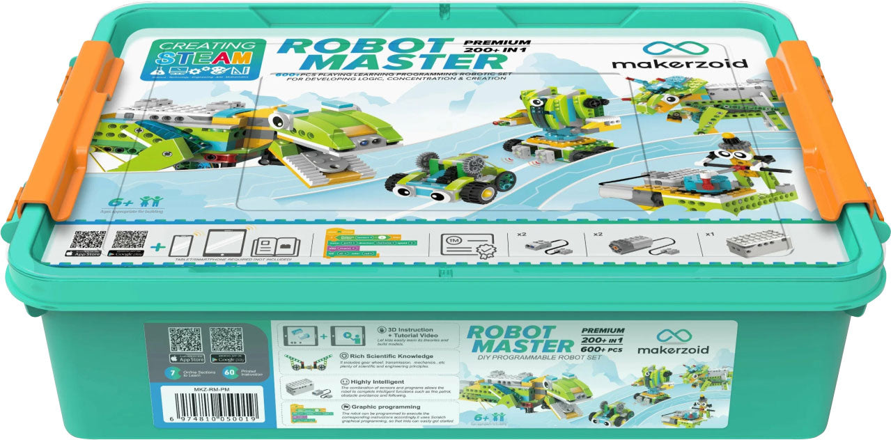 Educational Electronics Makerzoid Robot Master Premium Set 200 In 1 Learning Kit K8673