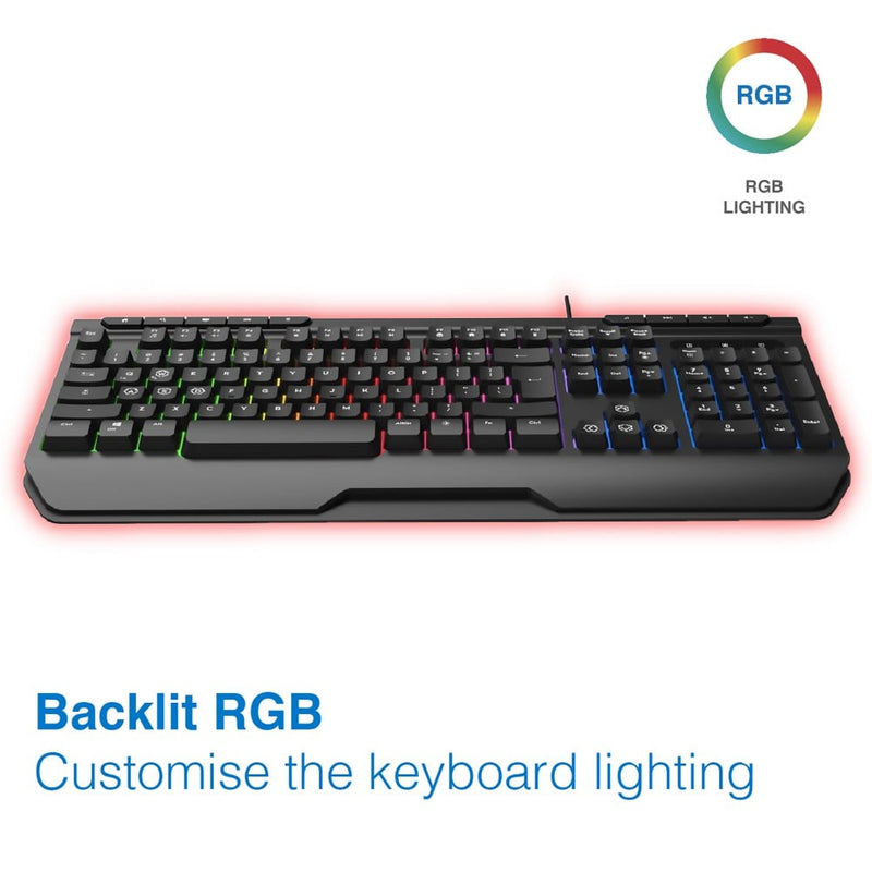 Laser Gaming Keyboard Wired KB-MBK701-BK
