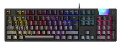 LASER Gaming LED Full Size Mechanical Wired Keyboard KB-MEK101-BK