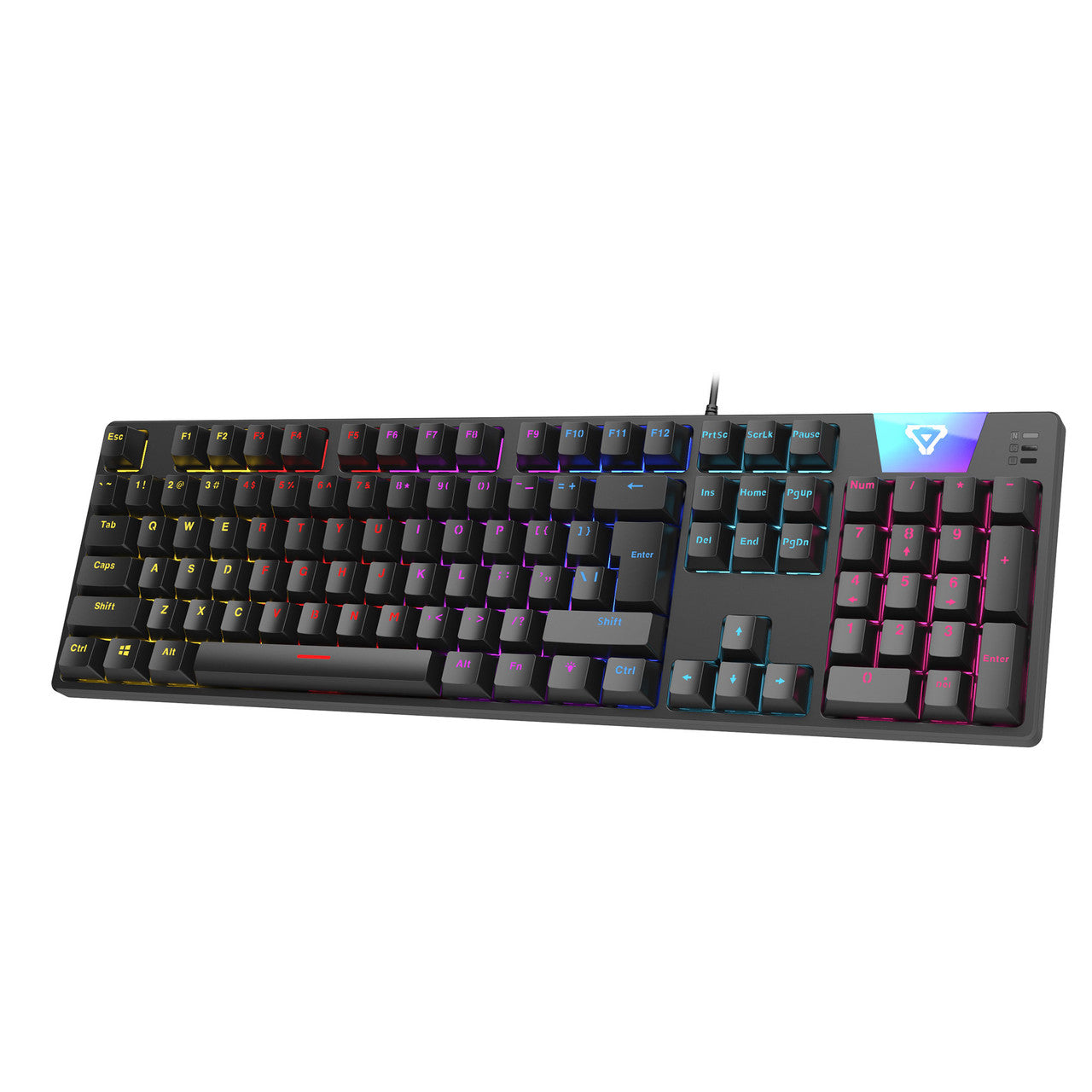 LASER Gaming LED Full Size Mechanical Wired Keyboard KB-MEK101-BK