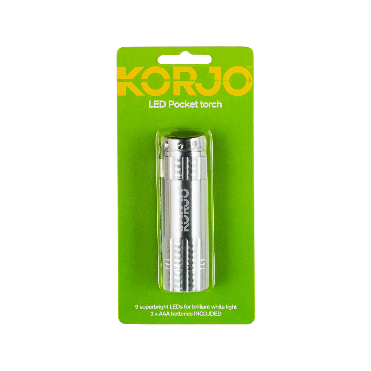 Korjo LED Torch 3xAAA Silver PT79LSLV