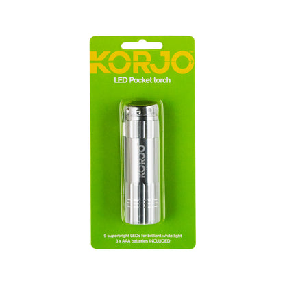 Korjo LED Torch 3xAAA Silver PT79LSLV