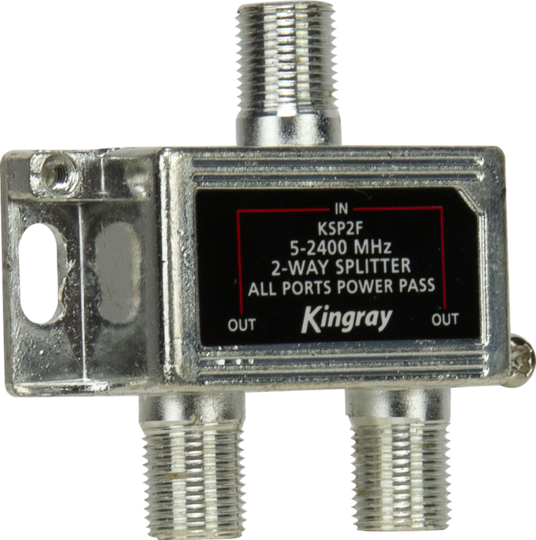 Kingray Satellite 2 Way Splitter F Type 5-2400mhz KSP2F