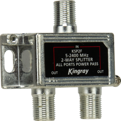 Kingray Satellite 2 Way Splitter F Type 5-2400mhz KSP2F