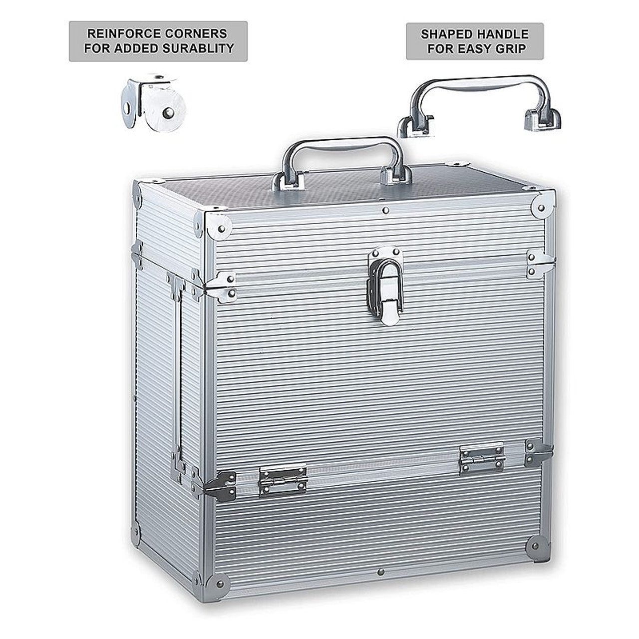 Record Carry Case Aluminium 12" Vinyl KXRM03