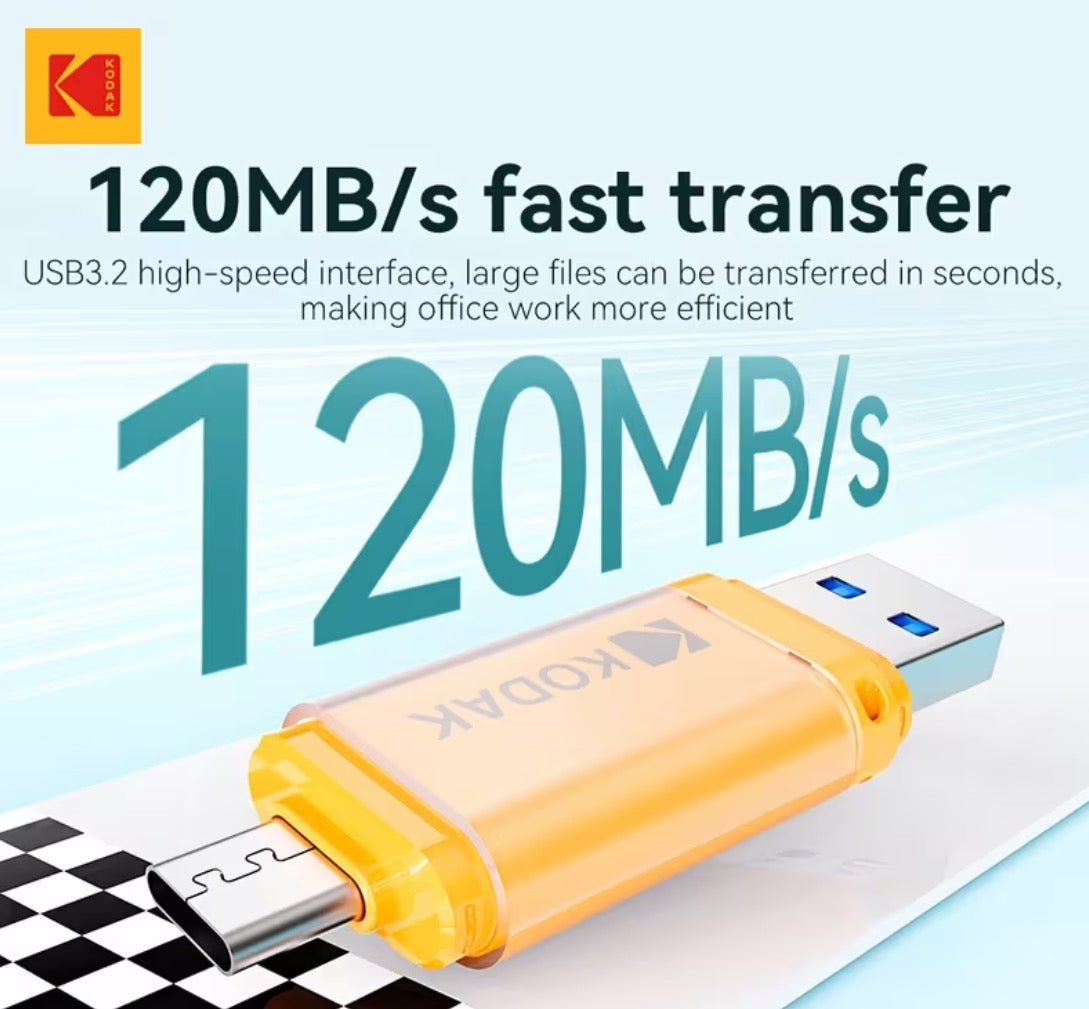 Kodak 64GB Type-C+USB3.2 Dual Interface Flash Drive T28M076Q10964W