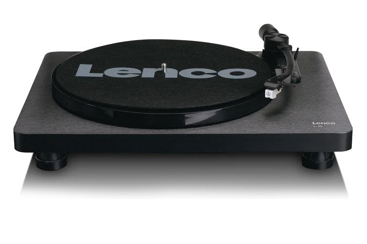 Lenco Wooden Turntable Mmc Cartridge Usb 33/45 Switchable Preamp L30-BK