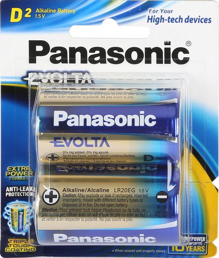 Battery Panasonic Evolta 2xd Alkaline LR20EG/2B