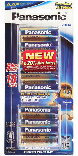 Panasonic Battery 18x AA Evolta Alkaline LR6EG/18B