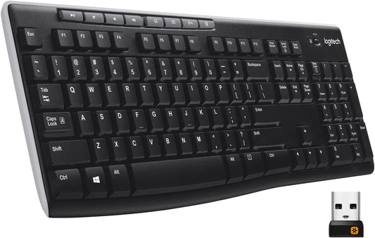 Logitech K270 2.4 GHz Wireless Full Size Keyboard KBLT-K270 1533521