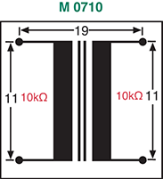 Audio Transformers 10k Ohm / 10k Ohm Bridging Input Transformer M0710