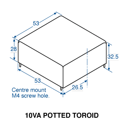 Toroidal Transformer 9 + 9V PCB 10VA M4318